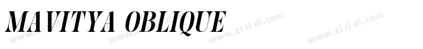 Mavitya Oblique字体转换